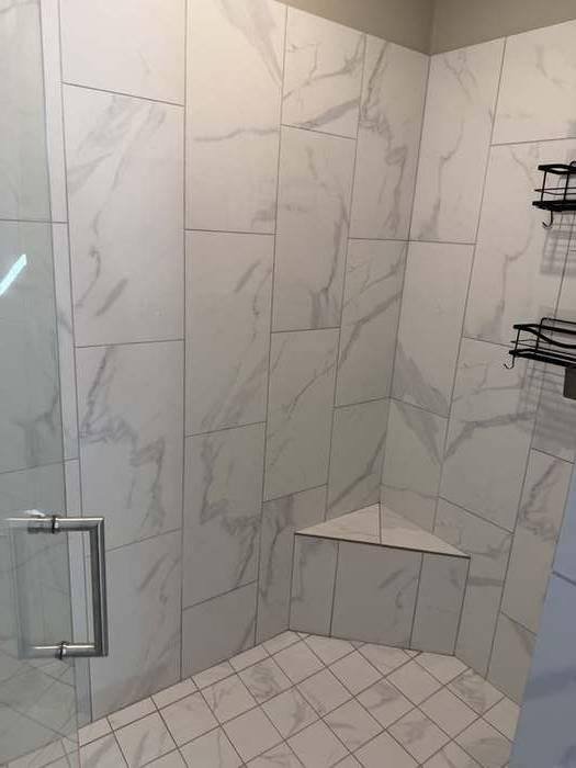 Clean shower tile and grout